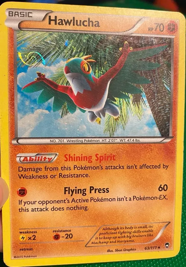 Furious Fists Hawlucha [Swirl-Holo] Pokémon card